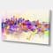 Designart - Purple New York Skyline - Cityscape Canvas Art Print